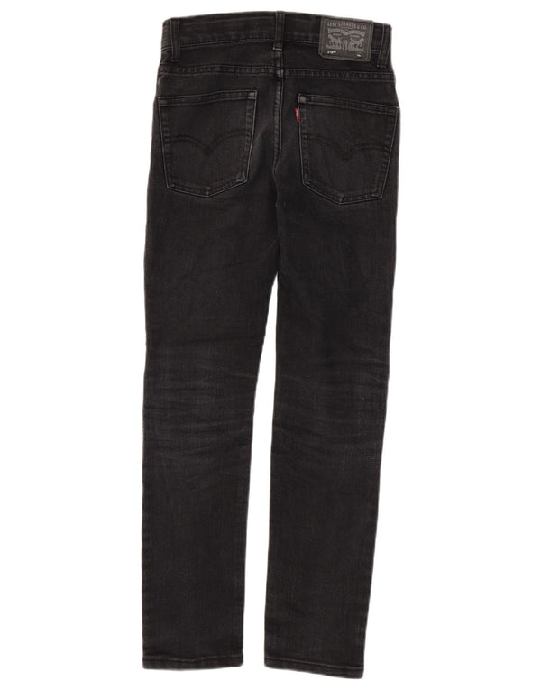 LEVI'S Boys 510 Skinny Jeans 9-10 år W26 L27 sort bomuld