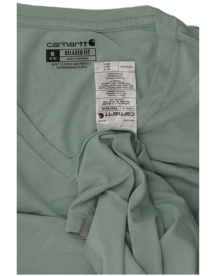 Carhartt T-shirt top til kvinder US 8/10 Medium Green Tencel
