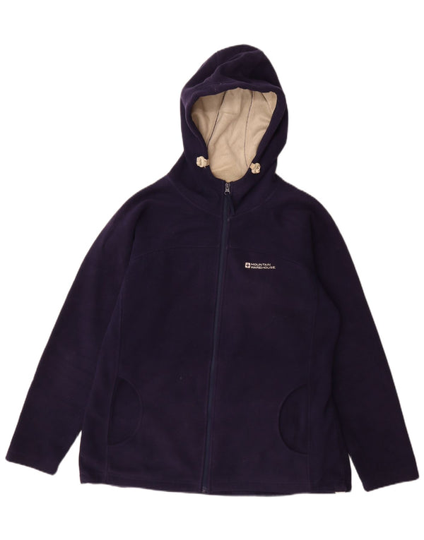 MOUNTAIN WAREHOUSE Dame fleecejakke med hætte UK 16 Large Navy Blue