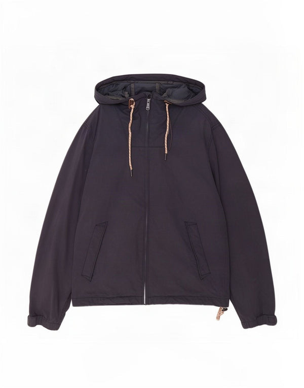 Fat Face Herre Hættevindjakke UK 36 Small Navy Blue Cotton