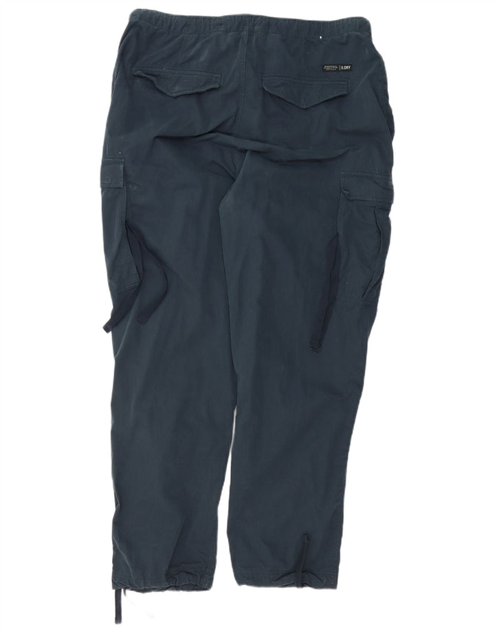 SUPERDRY Herre Tapered Cargo Bukser W34 L32 Marineblå Bomuld