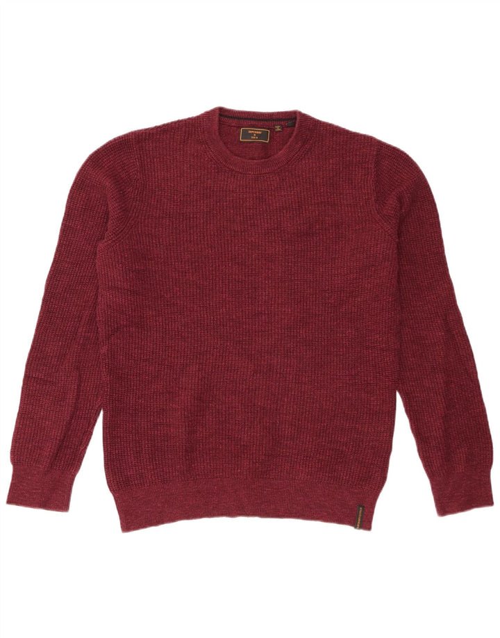 Superdry Sweater med rund hals til mænd Lille Bourgogne bomuld