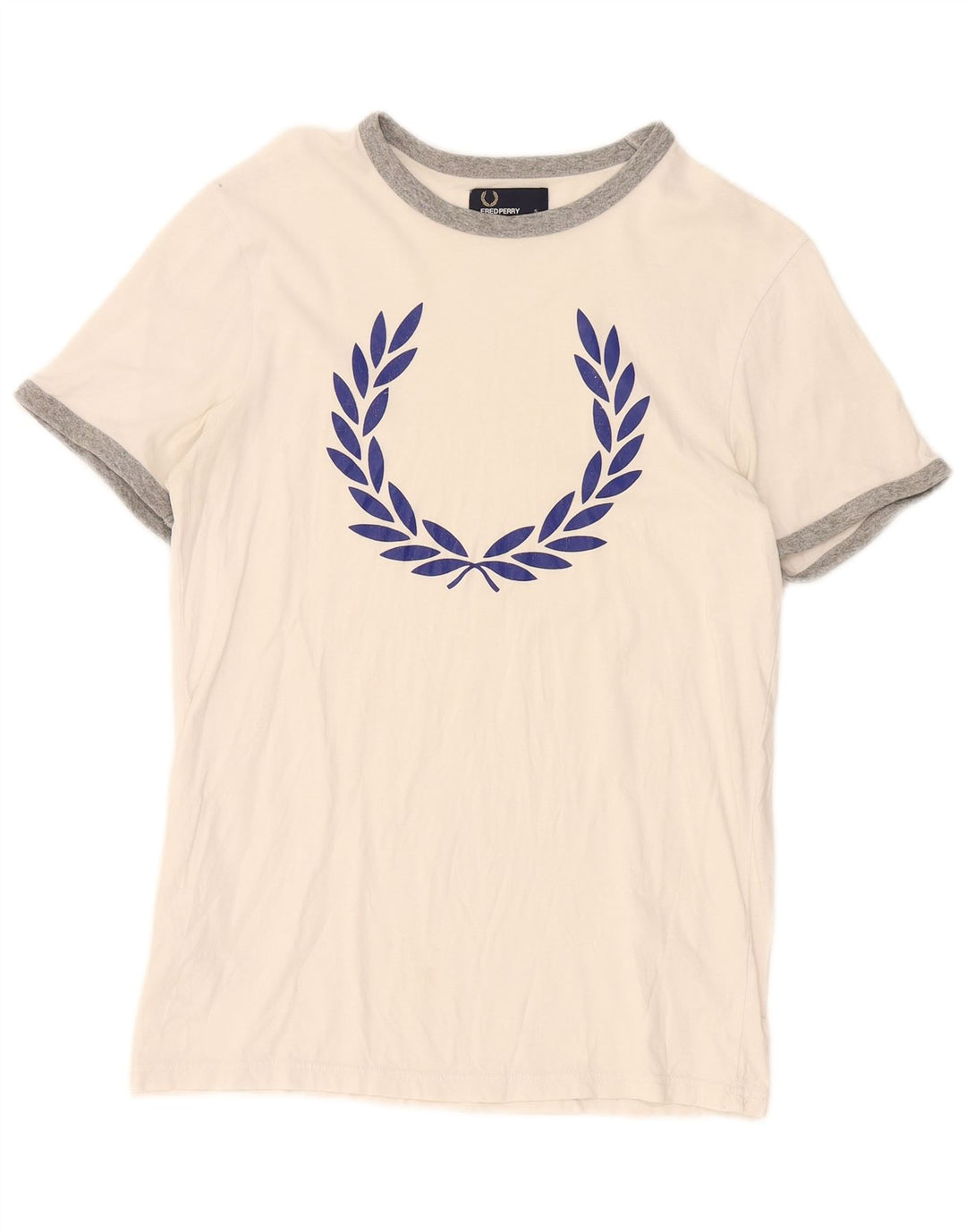 Fred Perry Herre grafisk T-shirt Top Lille hvid bomuld
