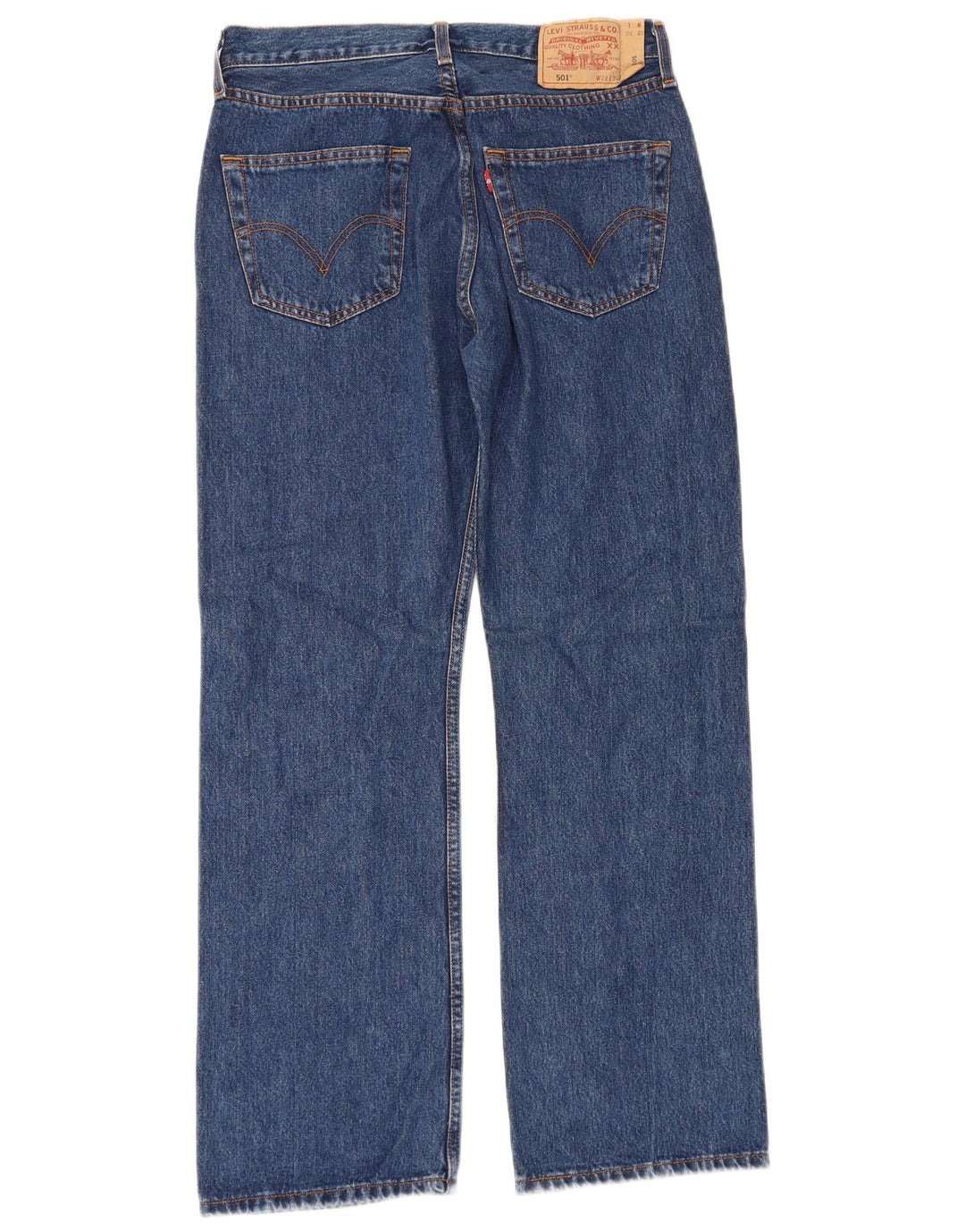 Levi's Herre 501 Straight Jeans W32 L30 Marineblå Bomuld