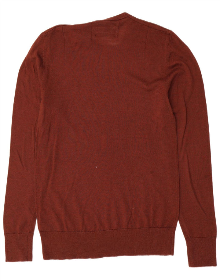 All Saints Herre Crew Neck Jumper Sweater Lille Brun Merinould