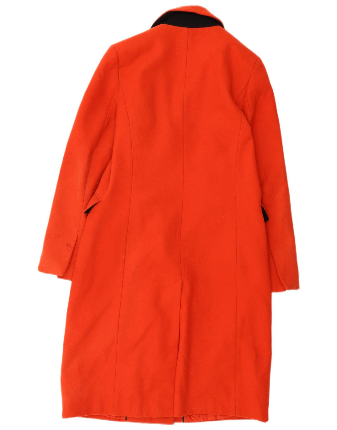 Topshop Dame Dobbeltradet Frakke UK 10 Small Orange Wool