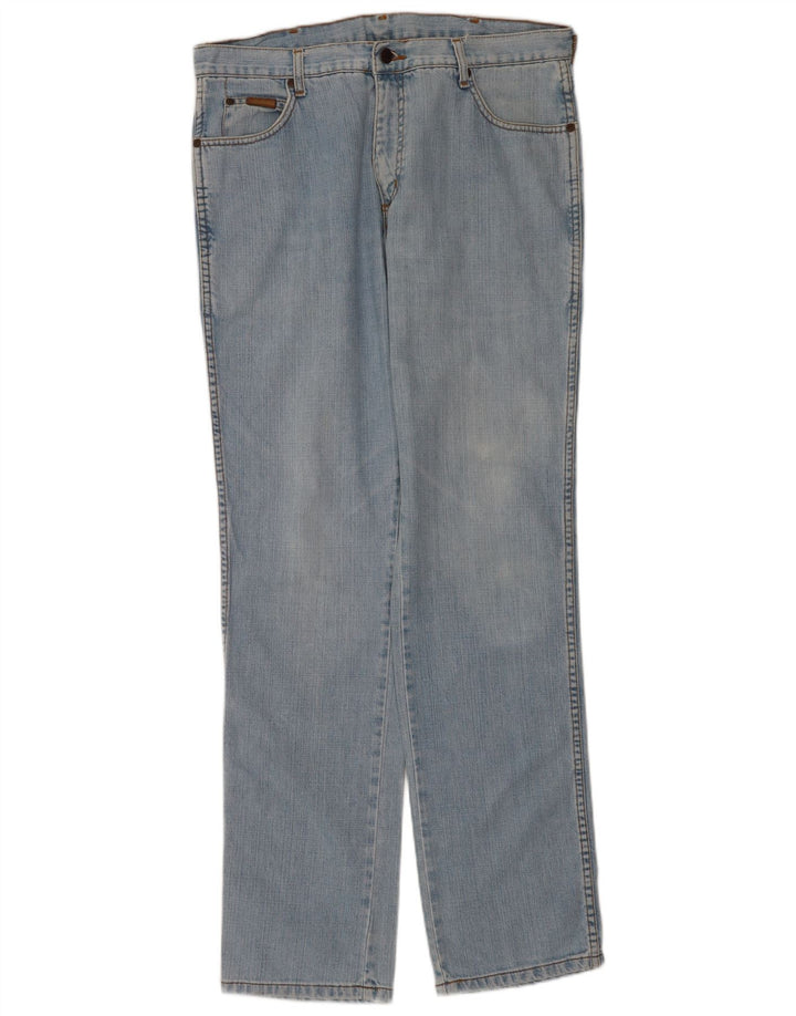 Wrangler Herre Texas Straight Jeans W36 L34 Blå Bomuld