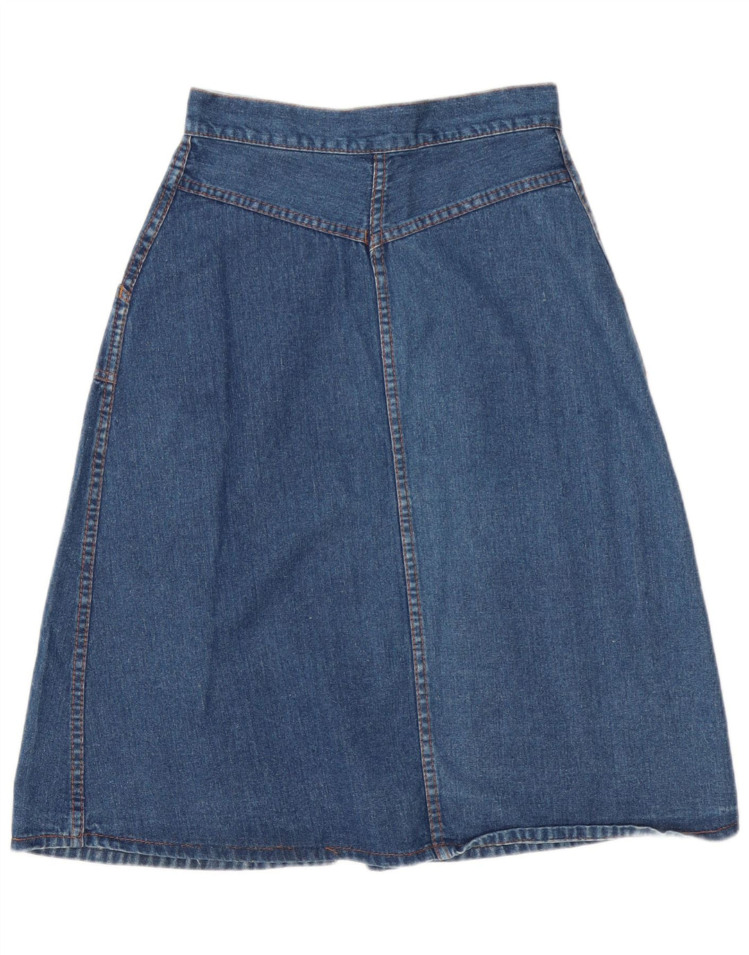 Vintage Dame Maxi Denim A-Line nederdel W28 Medium Blue