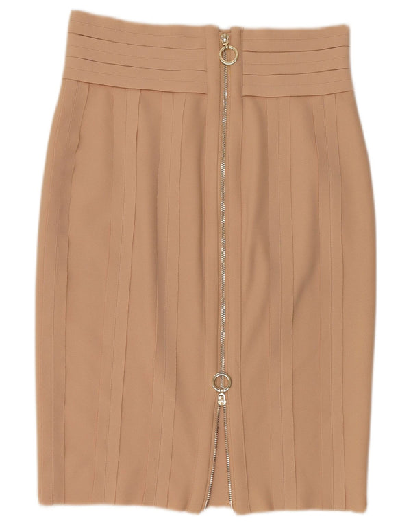 Guess By Marciano Womens Pencil Skirt Large W32 Beige Polyester