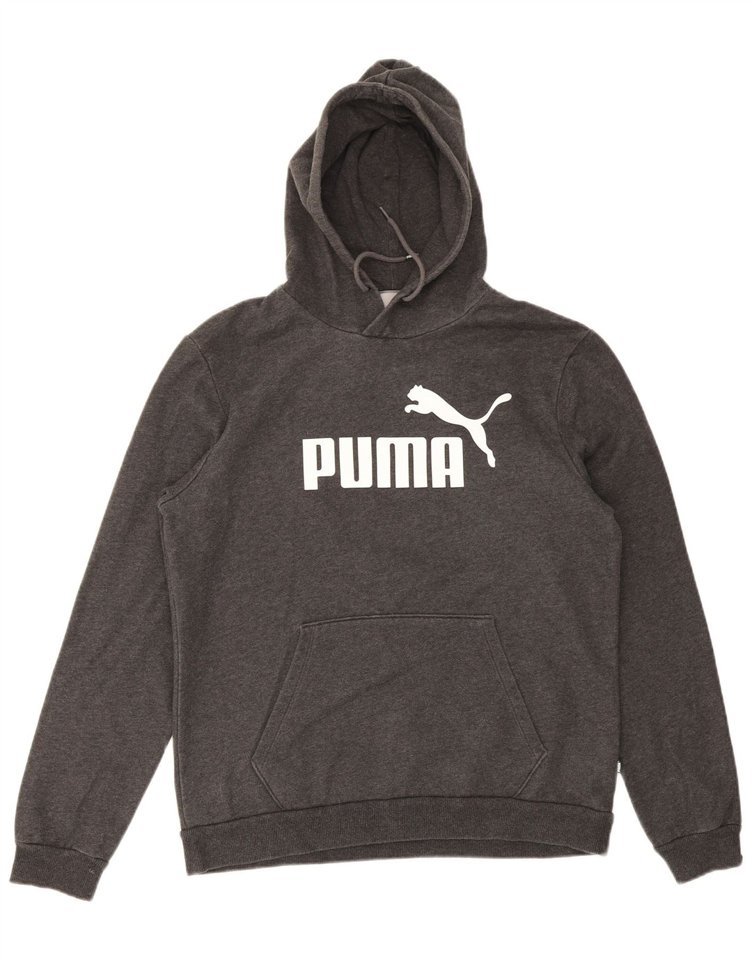 PUMA Grafisk hættetrøje til mænd mellemgrå bomuld