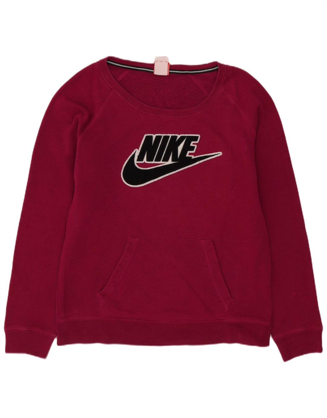 Nike Dame Grafisk Sweatshirt Jumper UK 14 Medium Pink Bomuld