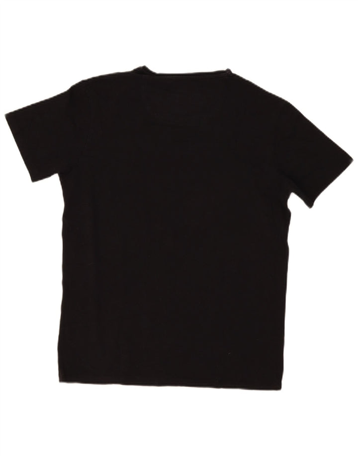 Massimo Dutti Herre Kortærmet Slim Fit T-Shirt Top Medium Sort