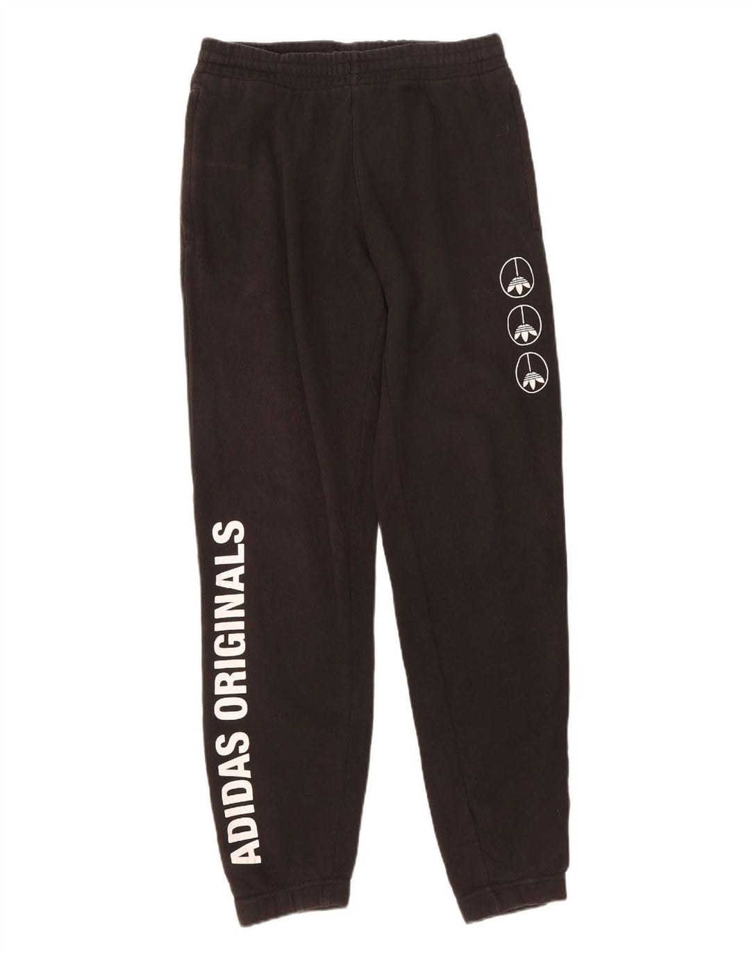 ADIDAS Mens Graphic Tracksuit Trousers Joggers Medium  Black Cotton