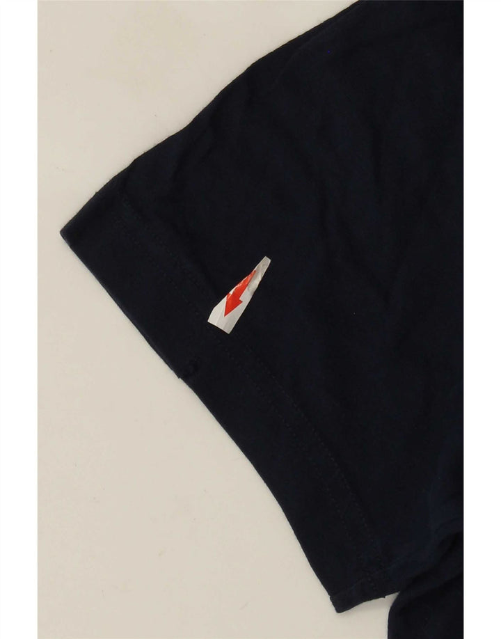 Reebok Herre grafisk T-shirt Top Stor marineblå bomuld