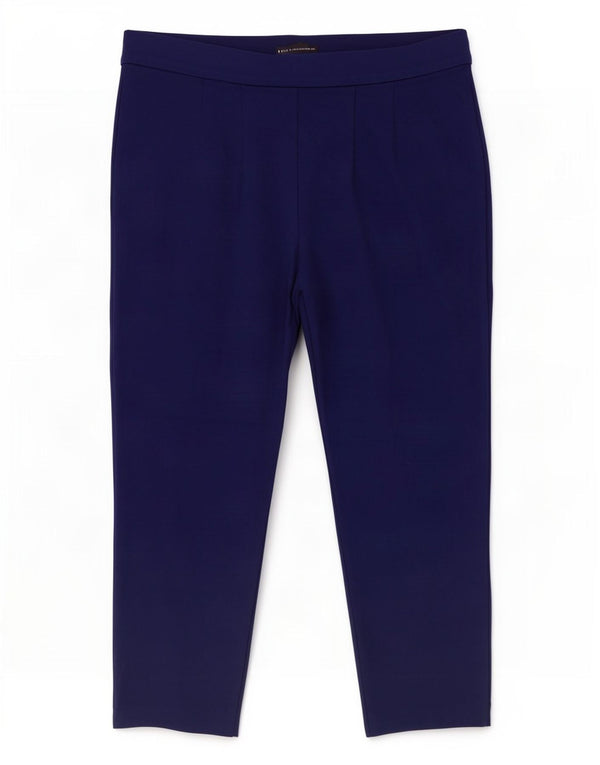 Marks & Spencer Womens Capri Trousers UK 16 Large W34 L23 Navy Blue
