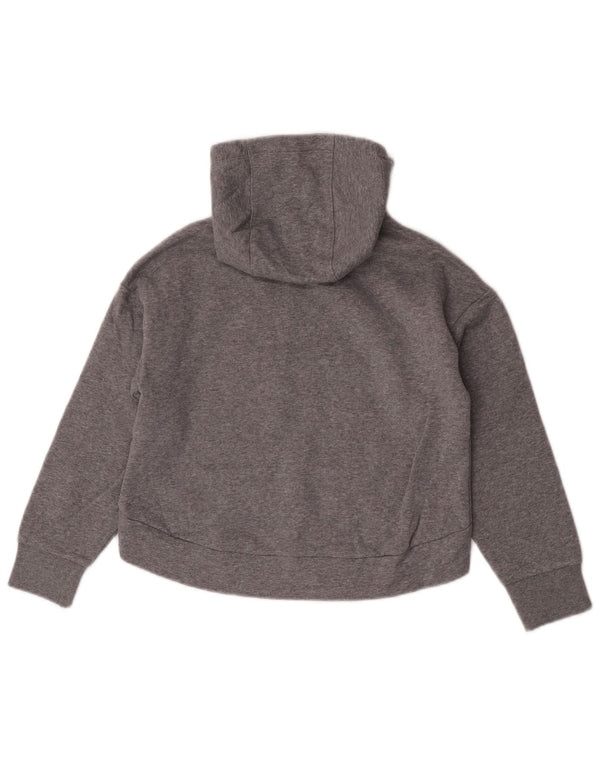 Nike Girls Crop Graphic Hoodie Jumper 8-9 år Lille Grå Bomuld