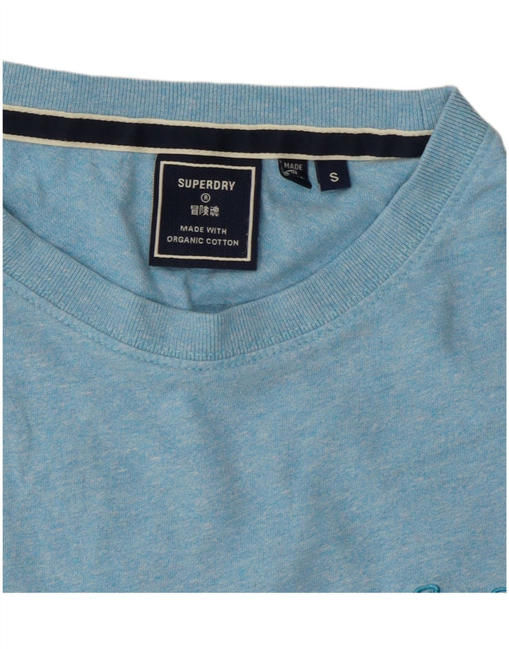 Superdry T-shirt top til mænd, lille blå bomuld