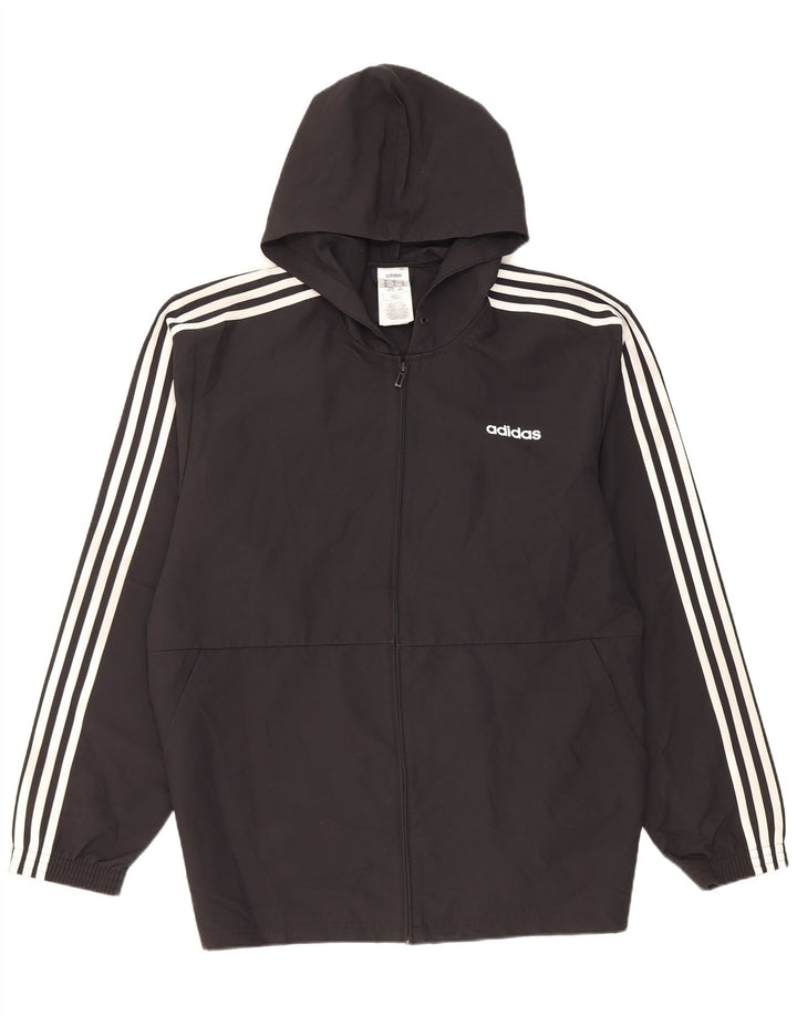Adidas Træningsdragt med hætte til mænd, topjakke XL sort polyester