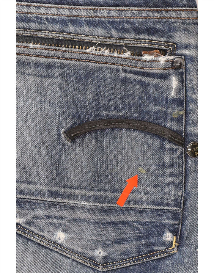 G-Star Herre Distressed Straight Jeans W33 L32 Blå Bomuld
