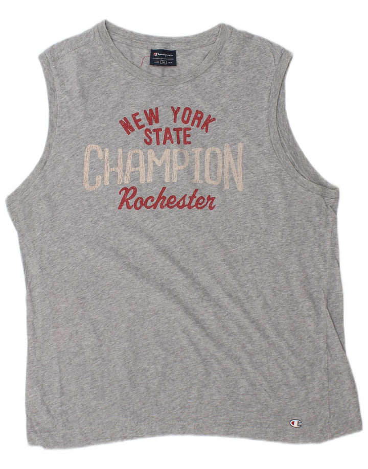 Champion Herre Grafisk Vest Top Medium Grey Flecked
