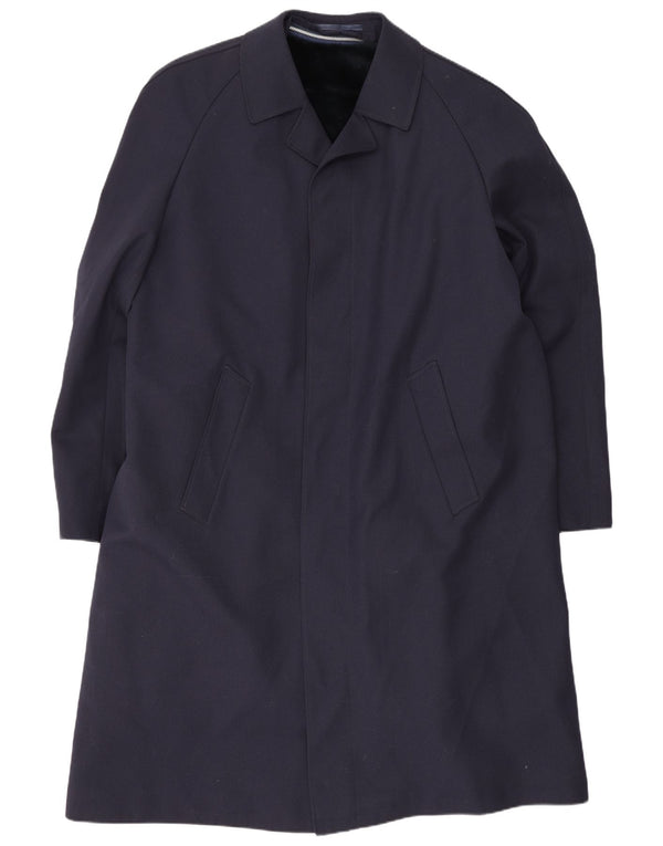 Vintage Trench Coat til mænd UK 40 Large Navy Blue