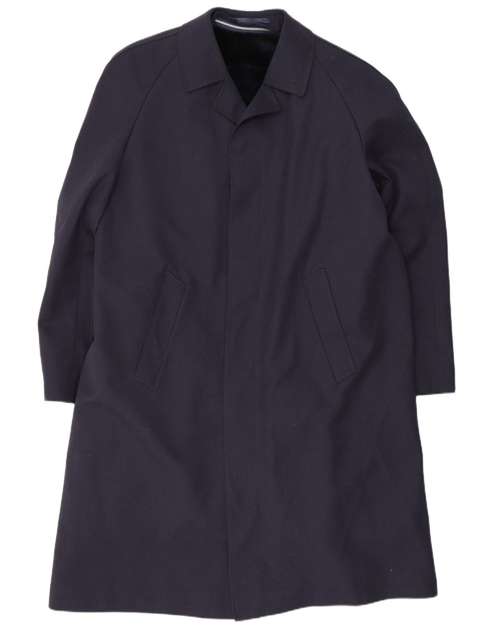 Vintage Trench Coat til mænd UK 40 Large Navy Blue