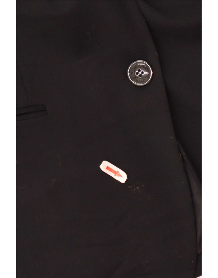 Sisley Dame 2 Button Blazer Jacket UK 12 Medium Black
