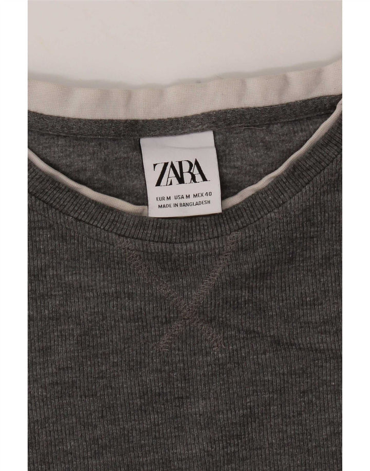 Zara Dametop Langærmet UK 12 Mellemgrå