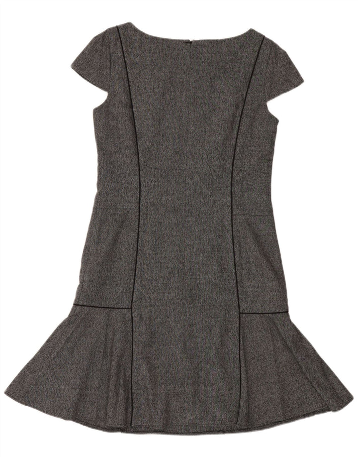 Næste Dame Drop Waist Dress UK 10 Small Grey Polyester