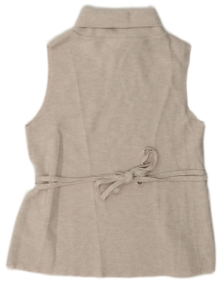 Zara Damevest Top UK 12 Medium Beige Polyester
