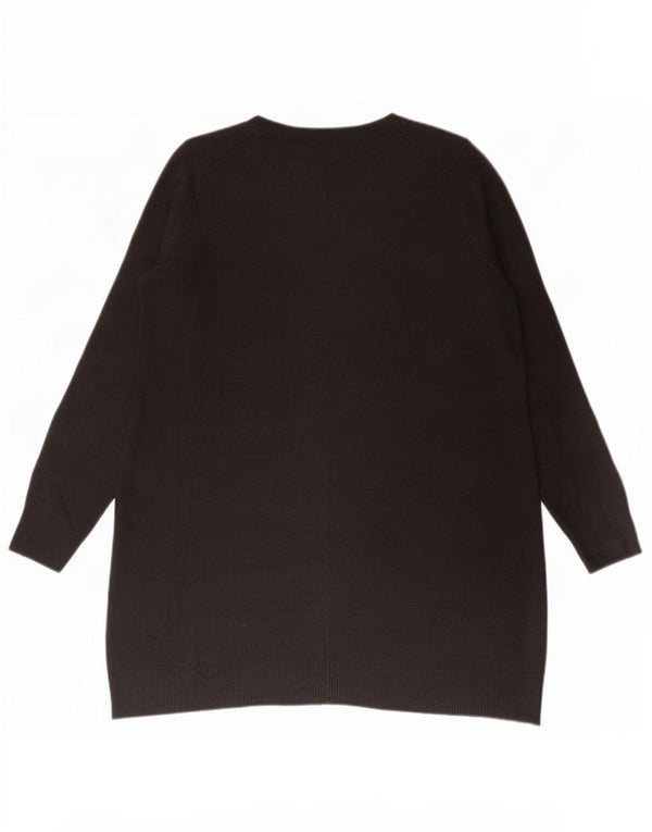 Marks & Spencer Dame V-hals sweater UK 10 Small Black Acryl