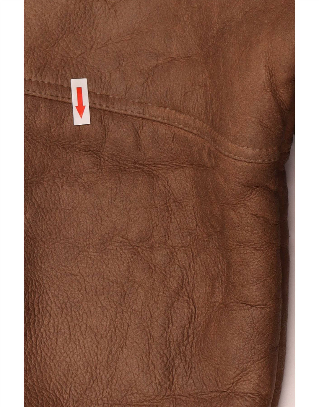 Coveri Shearling Overfrakke med hætte til mænd EU 54 2XL brunt læder