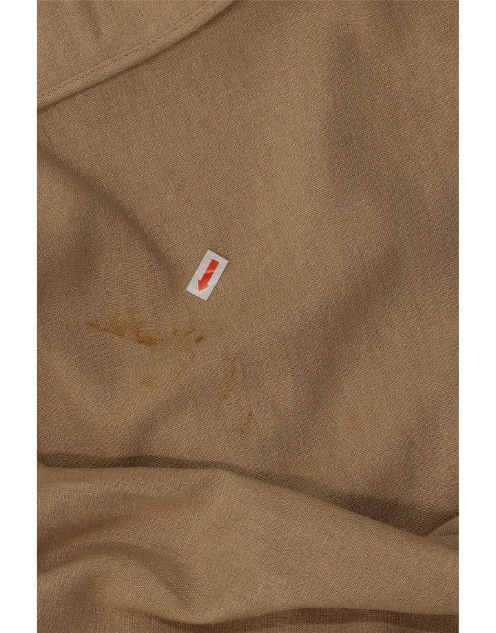 CHERIE Womens 3 Button Blazer Jacket IT 48 XL Beige Linen