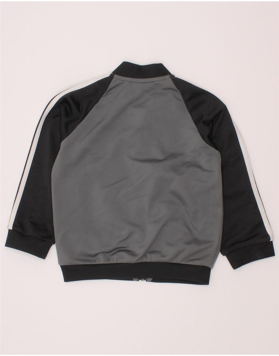 ADIDAS Baby Drenge Træningsdragt Topjakke 12-18 Måneder Grå Colourblock