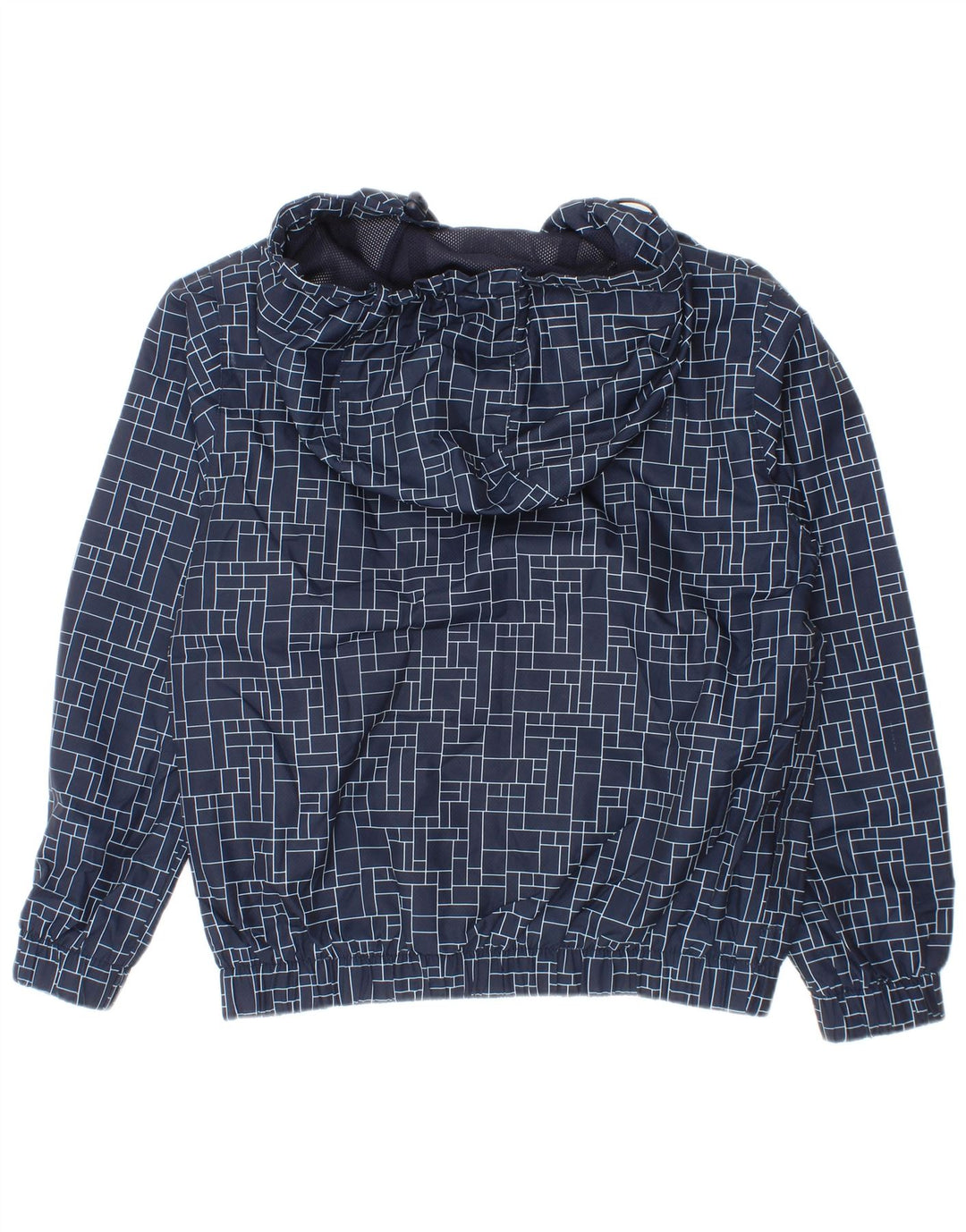 Lacoste Regnjakke med hætte til drenge 7-8 år Blå geometrisk polyester