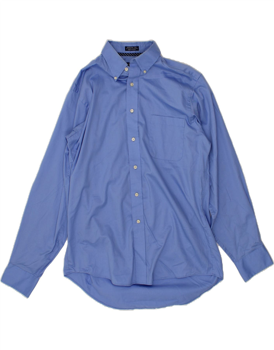 IZOD Mens Regular Fit Shirt Size 16 34/35 Large Blue Cotton Vintage Izod and Second-Hand Izod from Messina Hembry 