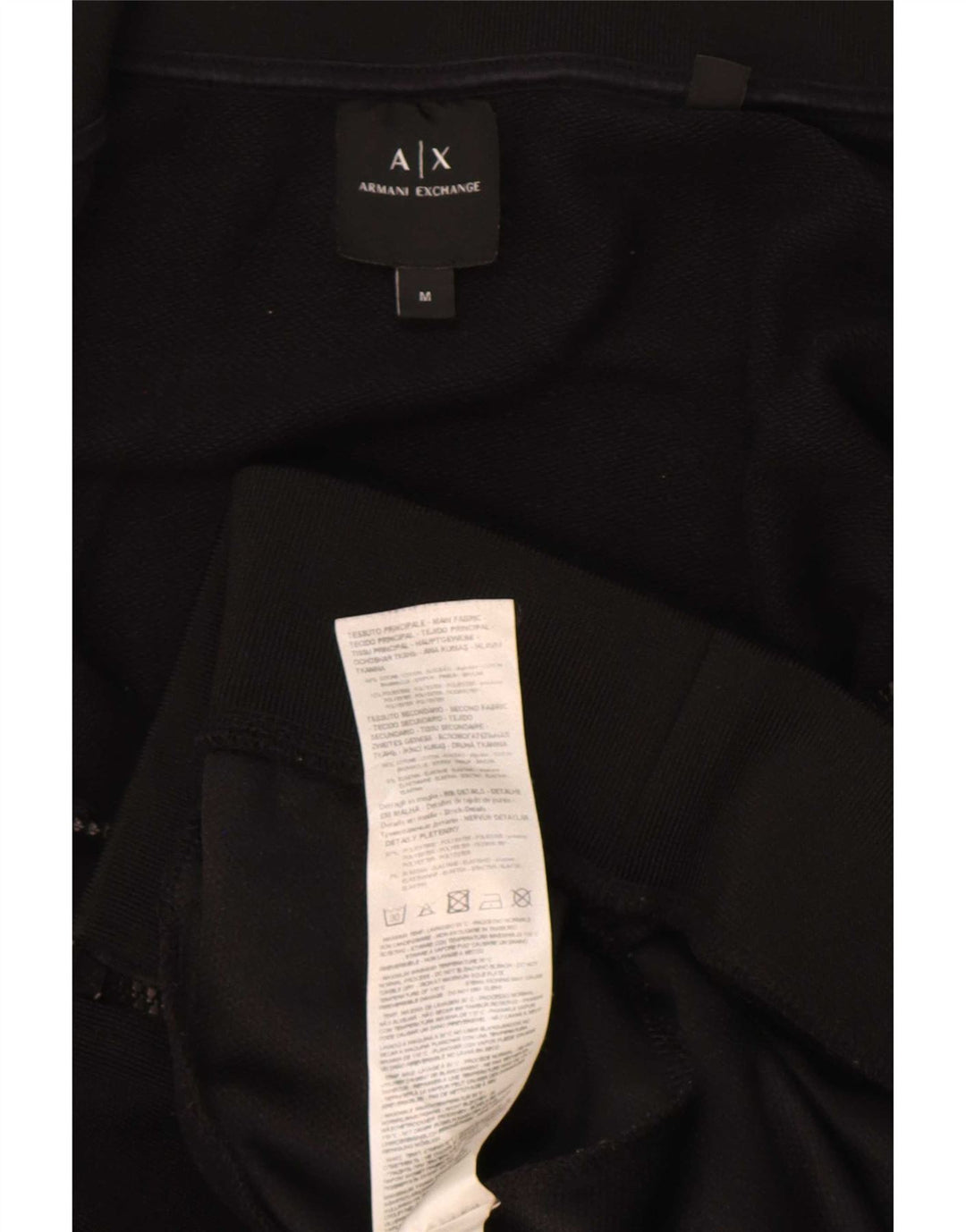 Armani Exchange Herre grafisk træningsdragt Topjakke Medium Sort Bomuld