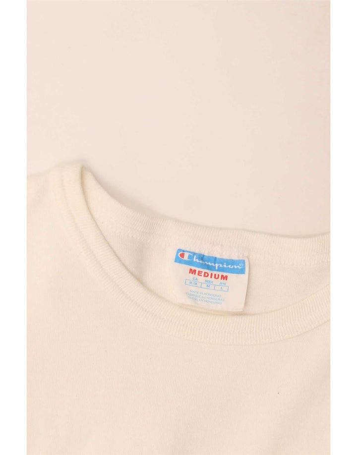 Champion Herre Grafisk T-Shirt Top Medium White