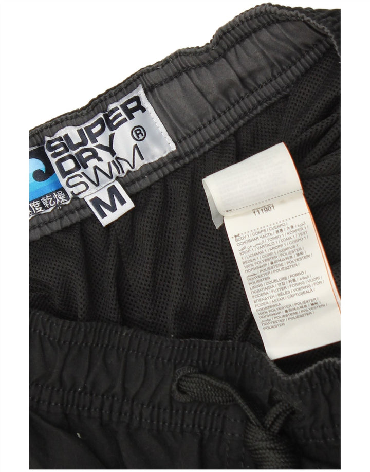 Superdry Grafiske svømmeshorts til mænd, medium sort polyester