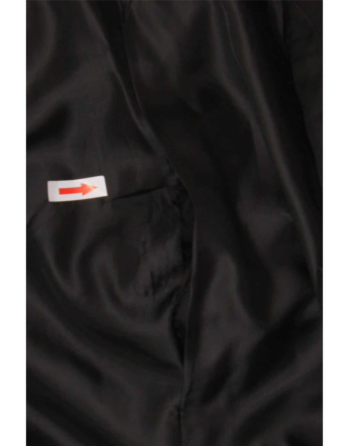 Zara Dobbeltradet blazerjakke til mænd UK 36 Small Black Polyester