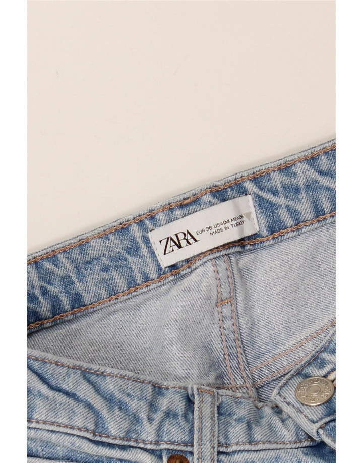 ZARA Womens Distressed Straight Jeans EU 36 XS W26 L27 Blue Vintage Zara and Second-Hand Zara from Messina Hembry 