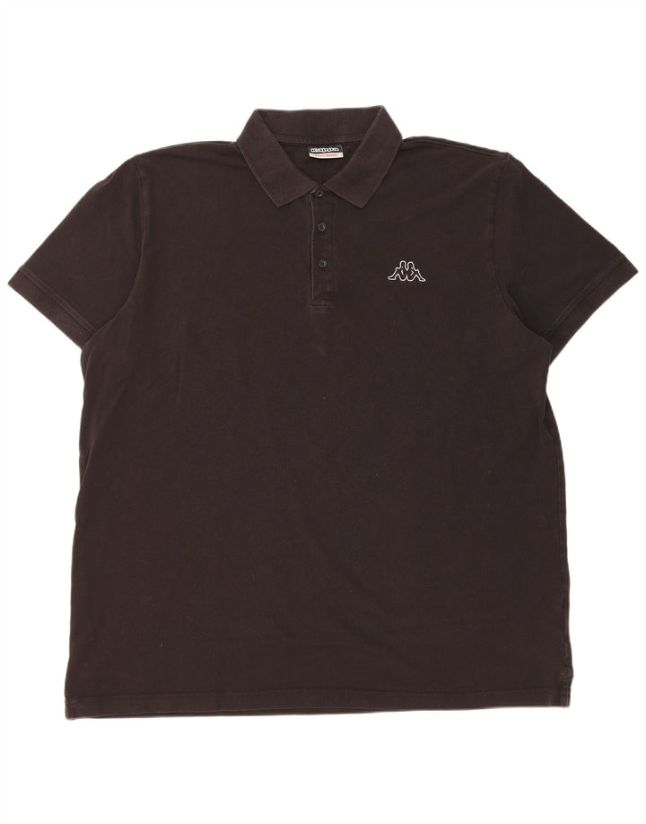 Kappa herre poloshirt 3XL sort bomuld