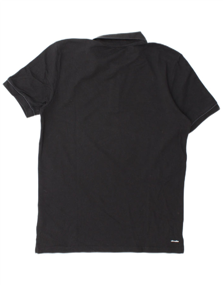 Adidas grafisk poloshirt til mænd Medium sort bomuld
