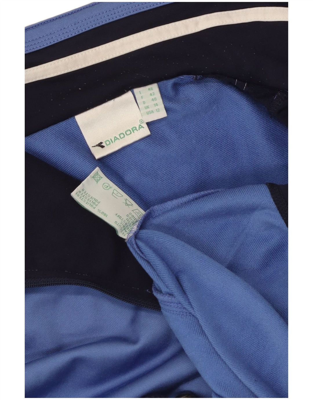 Diadora Womens Oversized træningsdragt Topjakke UK 14 Large Blue Colourblock