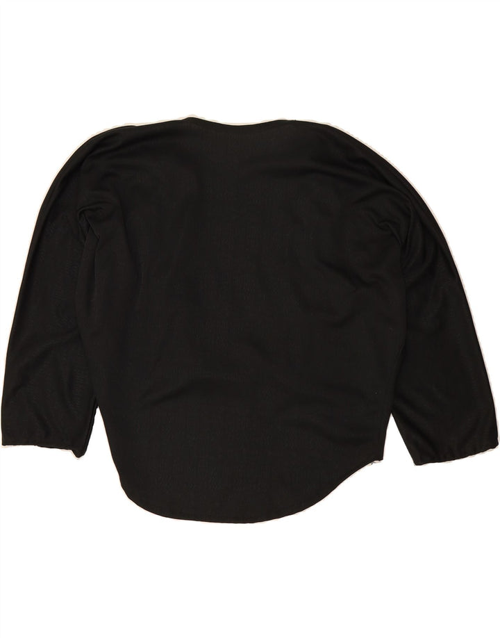 VINTAGE Womens 3/4 Sleeve Blouse Top UK 16 Large Black Vintage Vintage and Second-Hand Vintage from Messina Hembry 