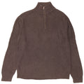 CALVIN KLEIN Herre sweater med lynlåshals Stor grå bomuld