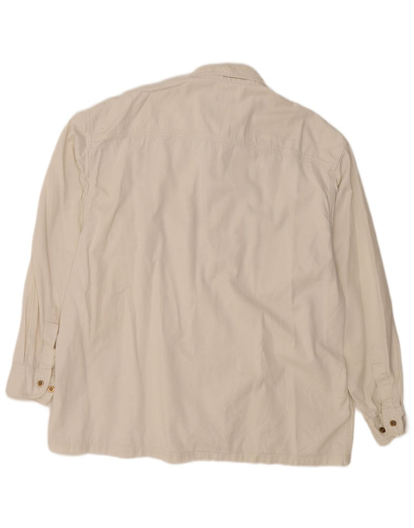 Berto Lucci Herre Denim Shirt XL Hvid Bomuld