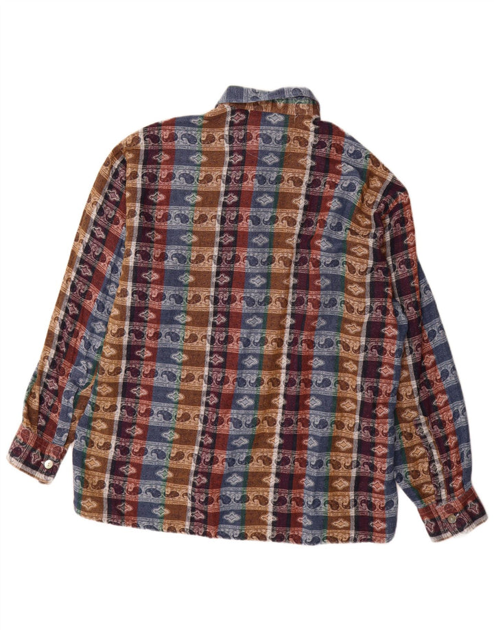 Vintage herreskjorte størrelse 41/42Large Flerfarvet Paisley bomuld