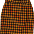 VINTAGE Womens Pencil Skirt W24 XS Yellow Check Wool Vintage Vintage and Second-Hand Vintage from Messina Hembry 