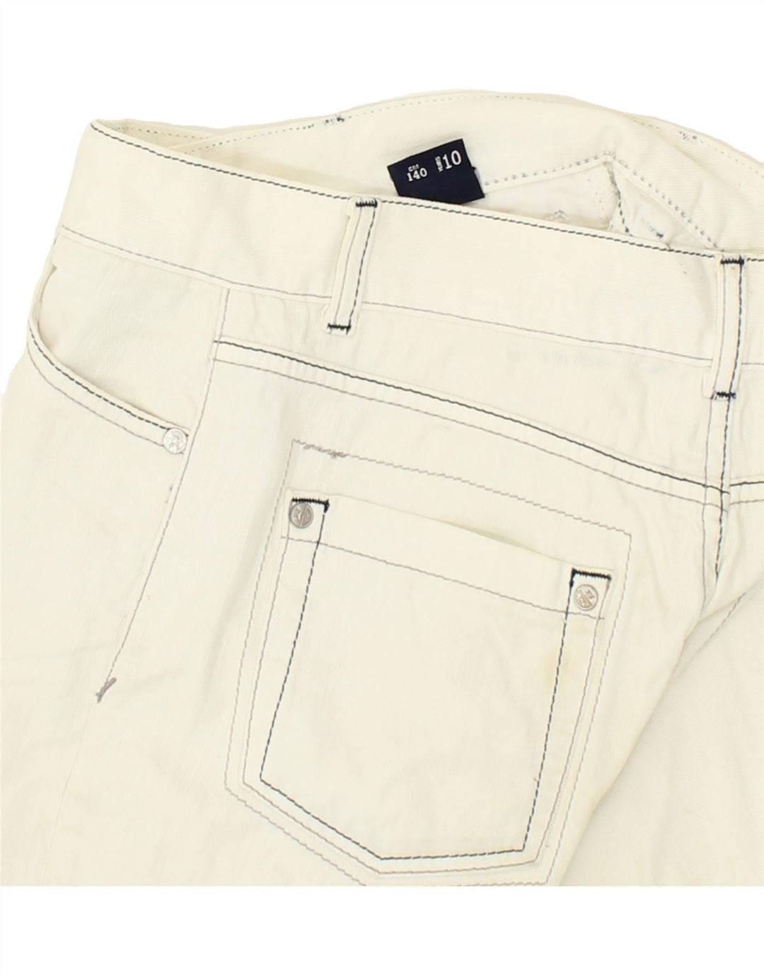 NORTH SAILS Boys Denim Shorts 9-10 Years W26 White Cotton Vintage North Sails and Second-Hand North Sails from Messina Hembry 